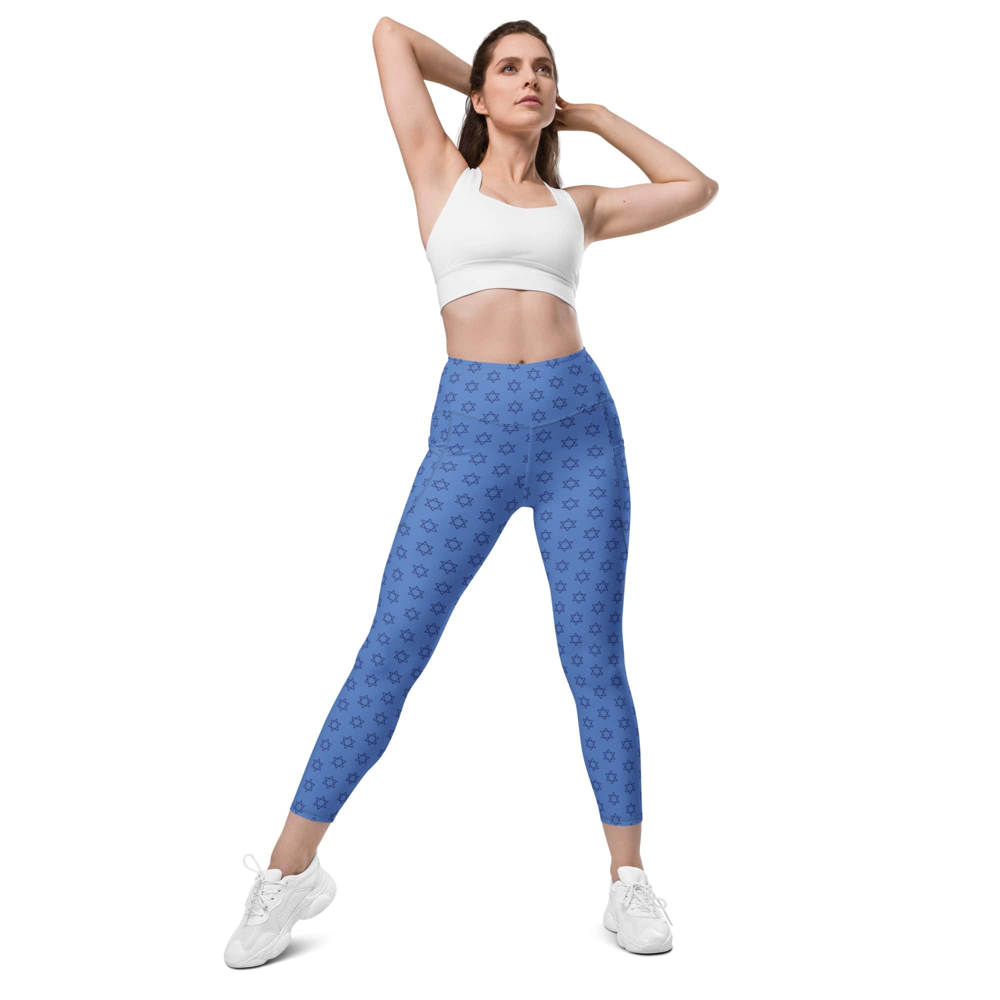 Hanukkah Print Leggings With Pockets