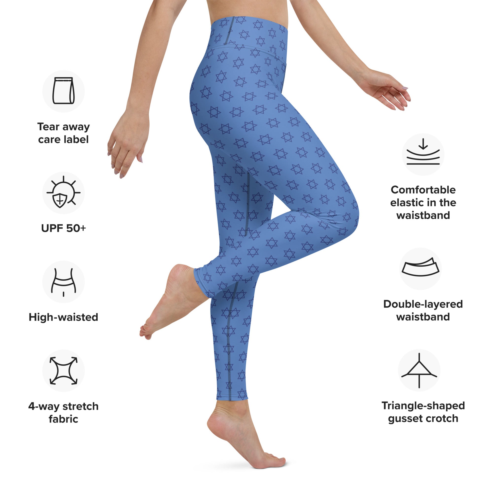 Hanukkah Print Yoga Leggings