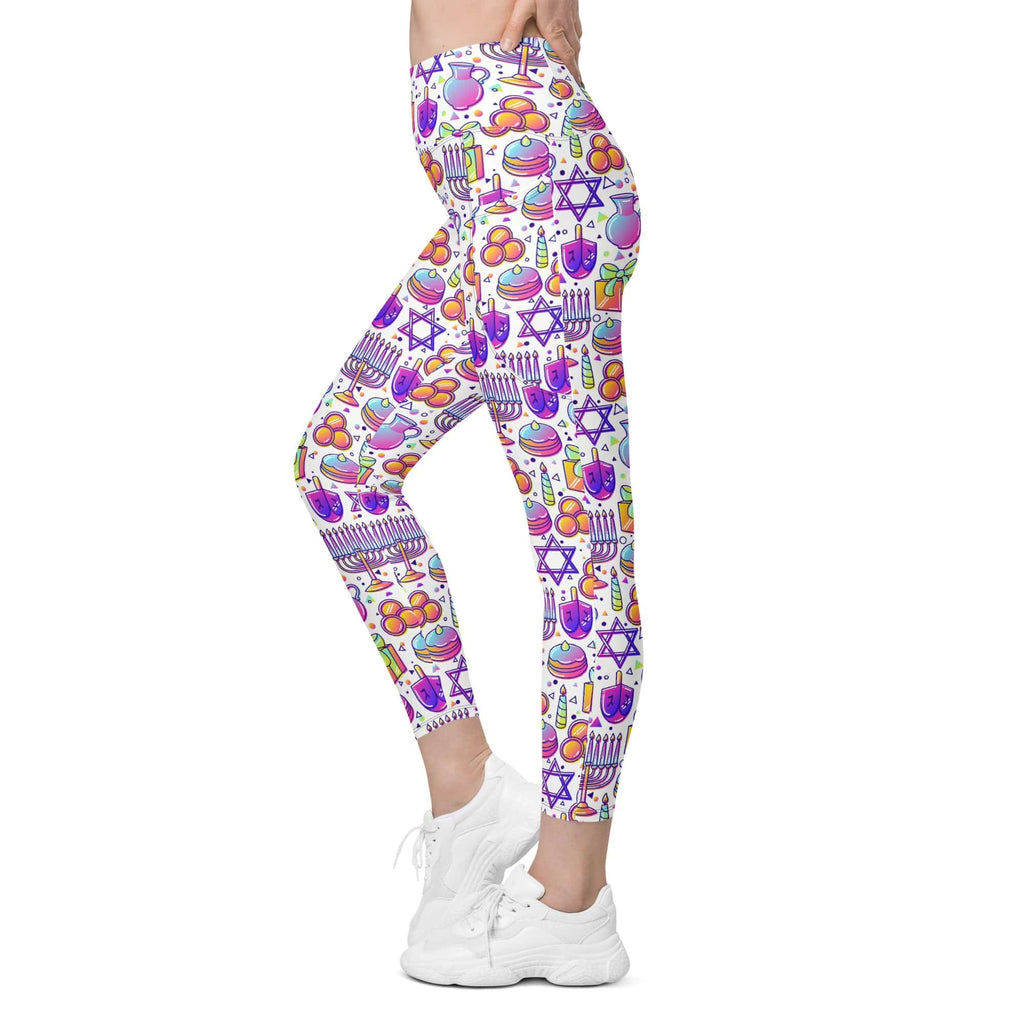 Hanukkah Symbol Leggings With Pockets