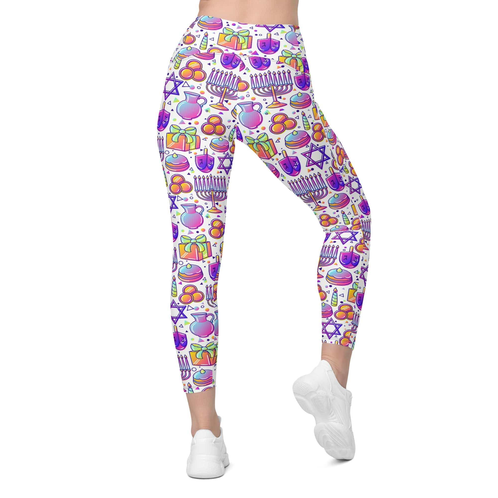 Hanukkah Symbol Leggings With Pockets