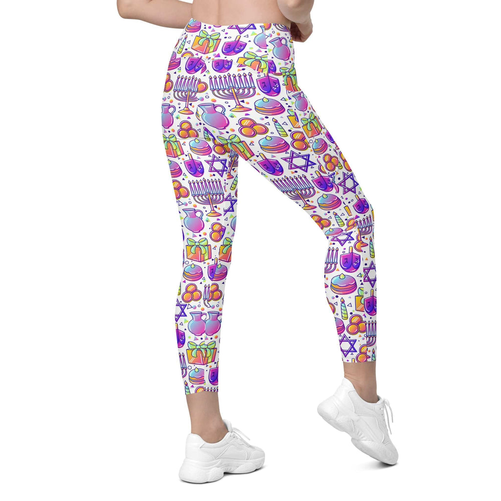 Hanukkah Symbol Leggings With Pockets