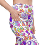 Hanukkah Symbol Leggings With Pockets