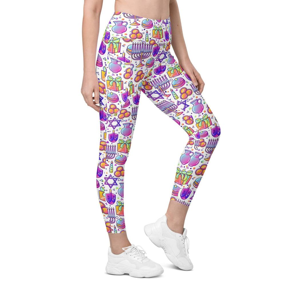 Hanukkah Symbol Leggings With Pockets