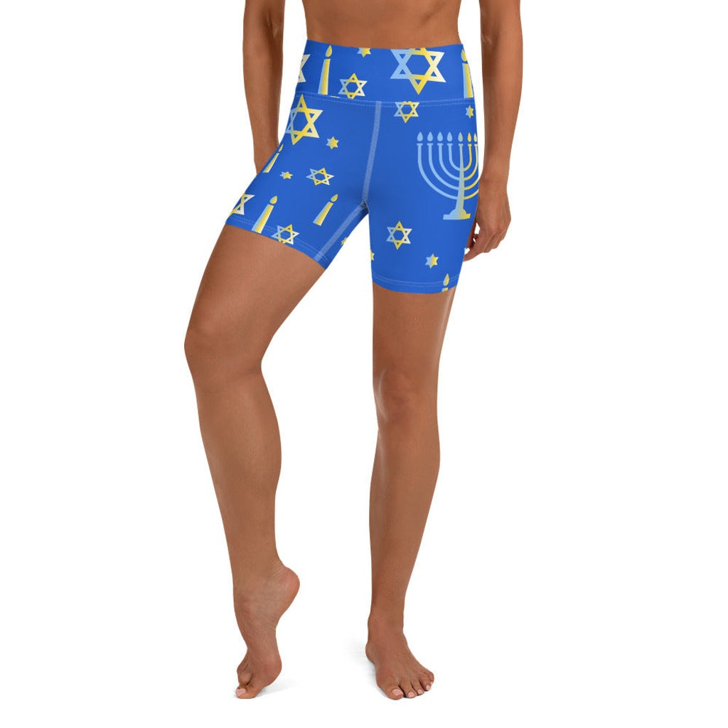Hanukkah Yoga Shorts