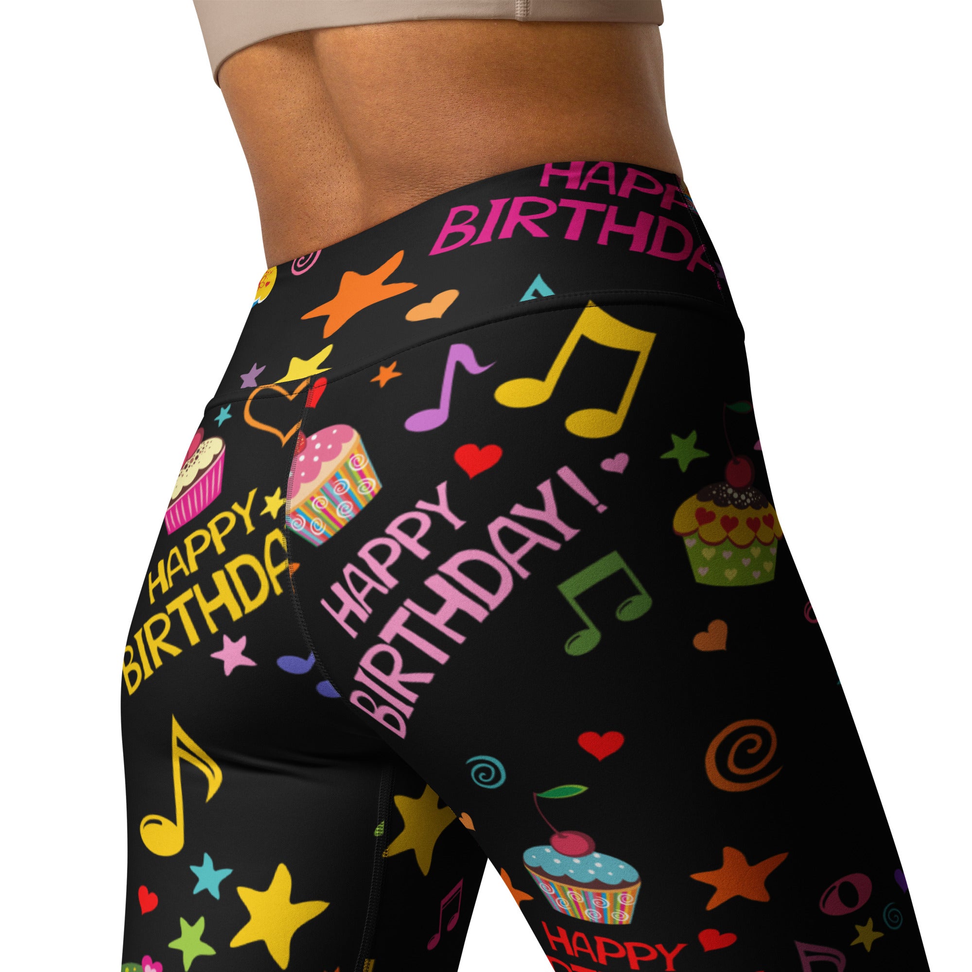 Happy Birthday Yoga Leggings