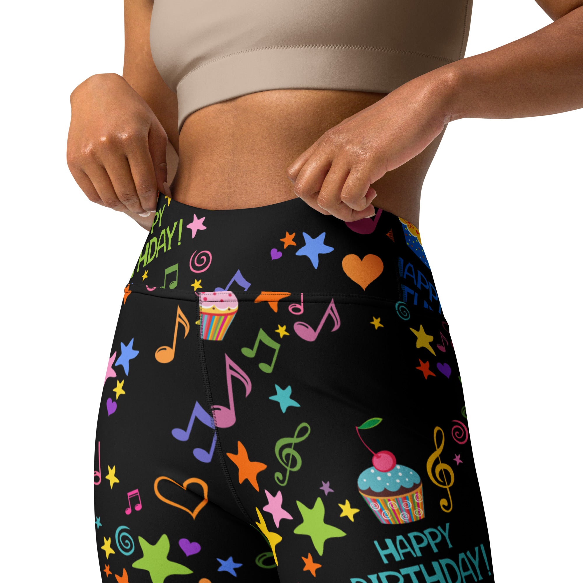 Happy Birthday Yoga Leggings