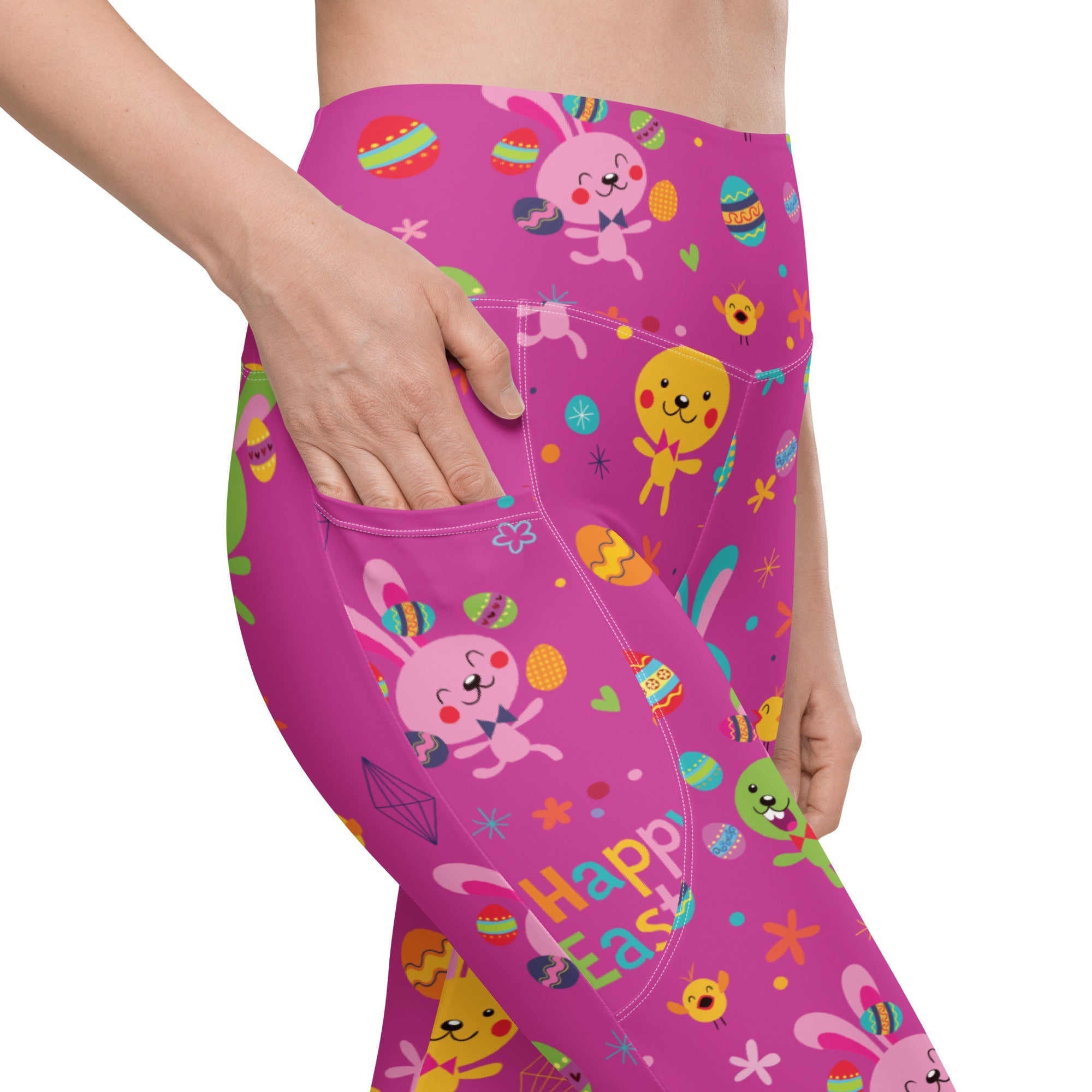Happy Easter Leggings With Pockets