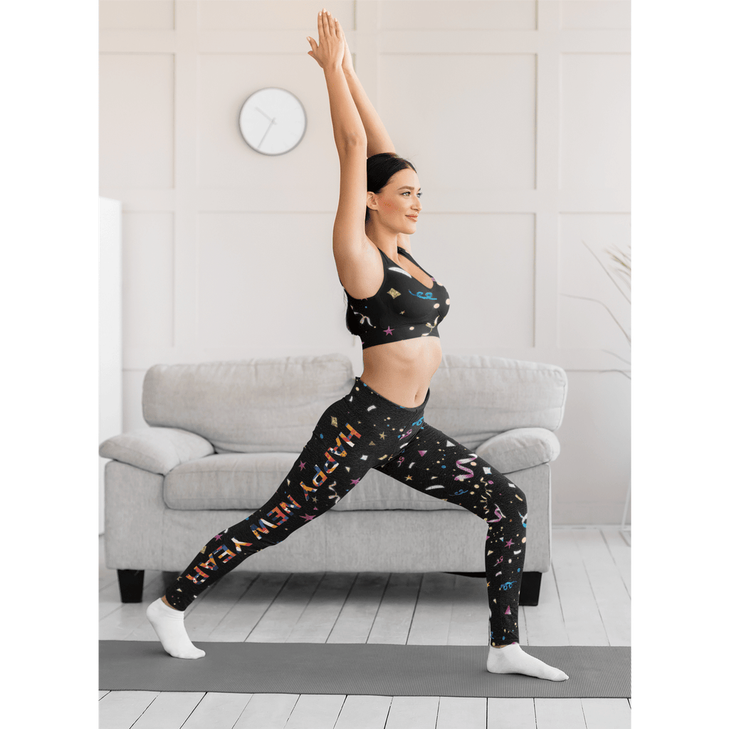 Happy New Year Yoga Leggings