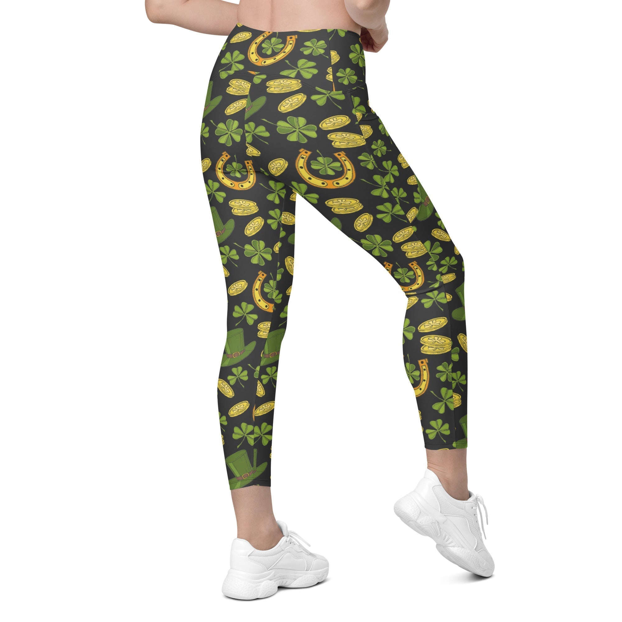 Happy St. Patrick Leggings With Pockets