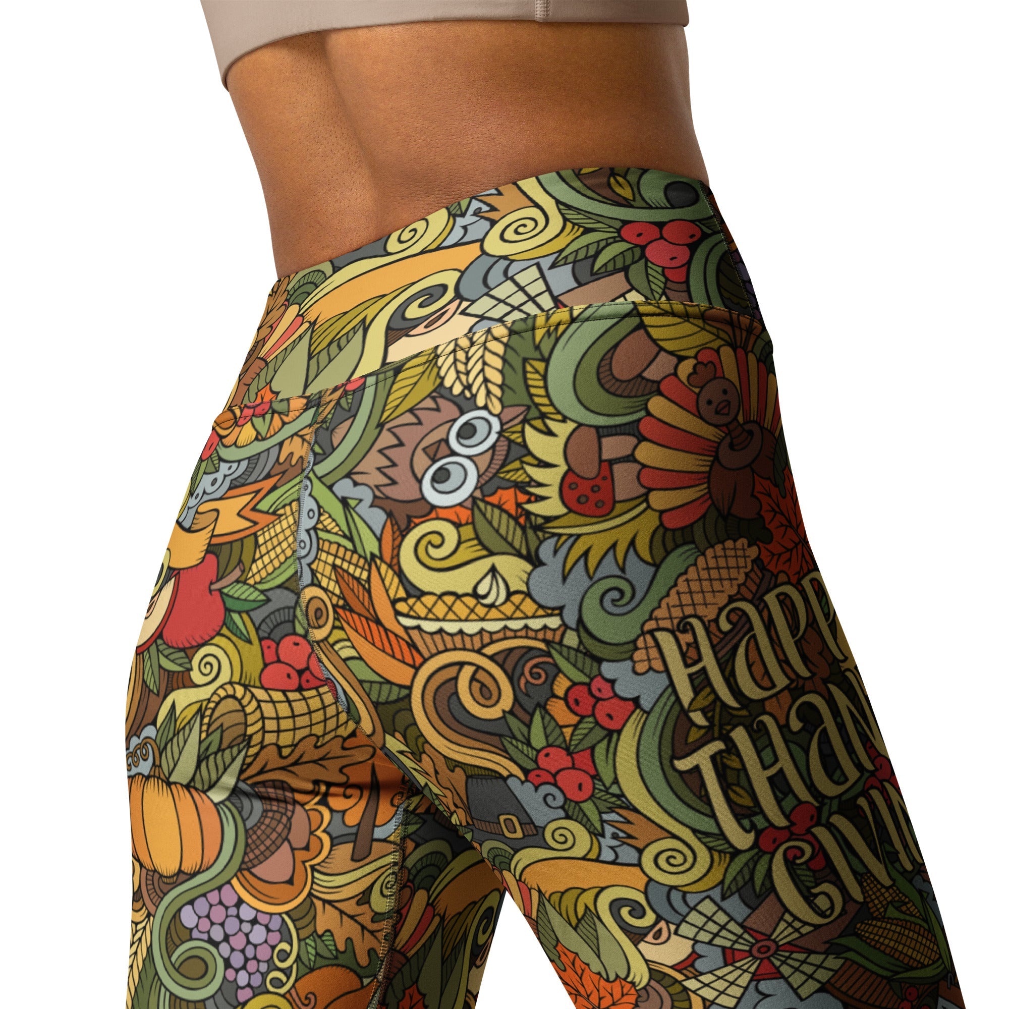 Happy Thanksgiving Yoga Leggings