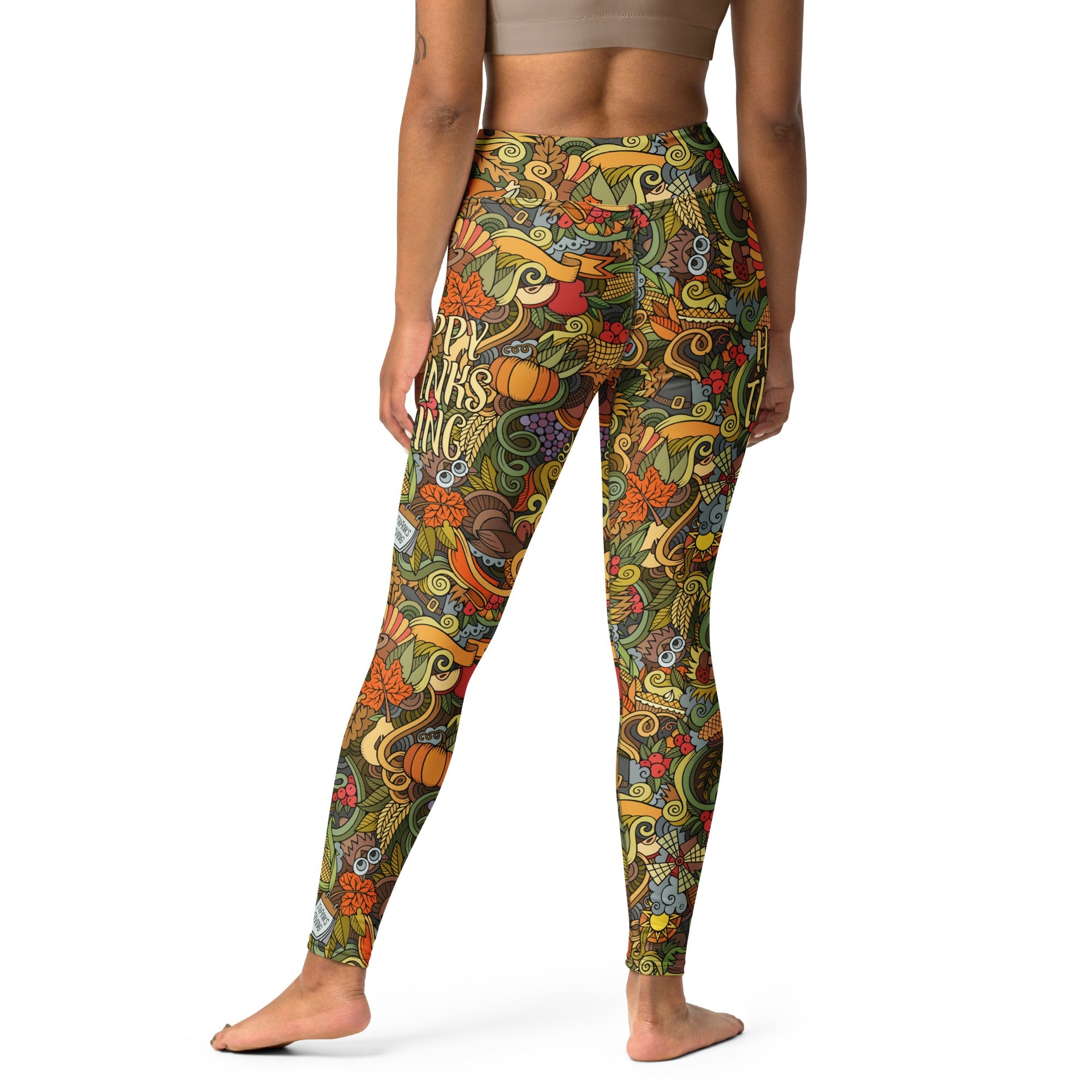 Happy Thanksgiving Yoga Leggings