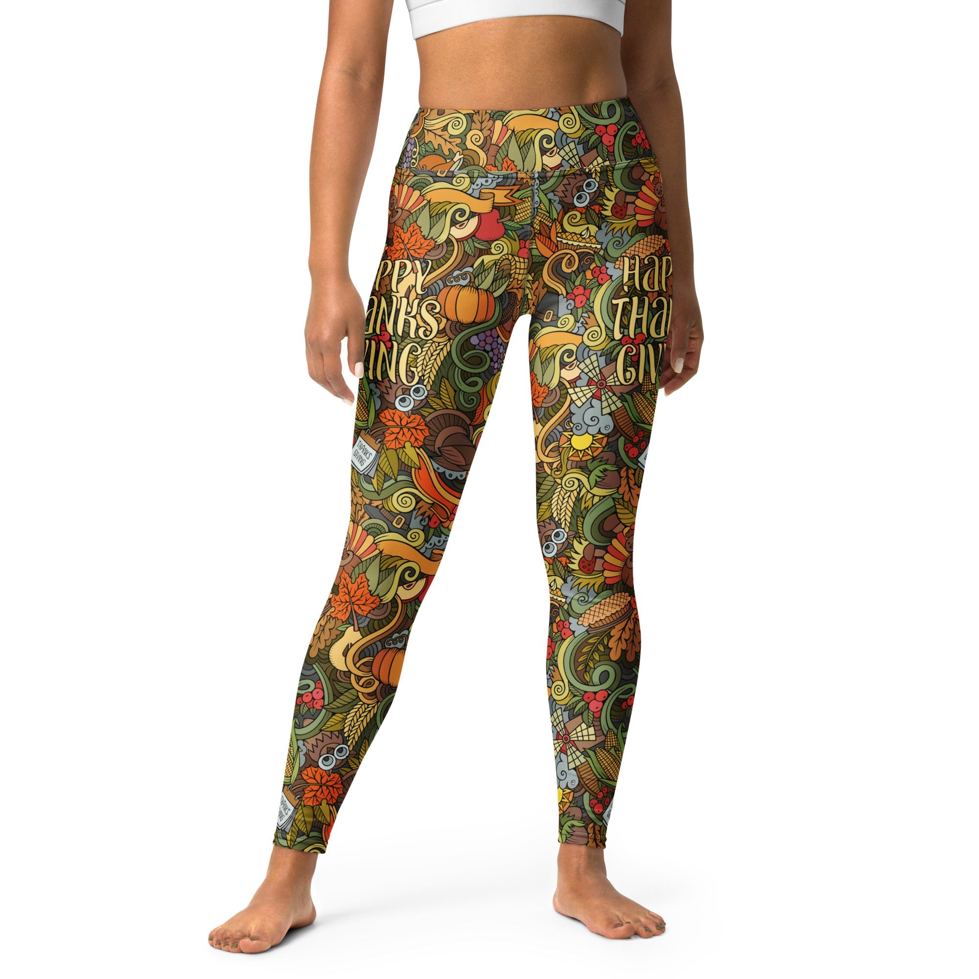 Happy Thanksgiving Yoga Leggings