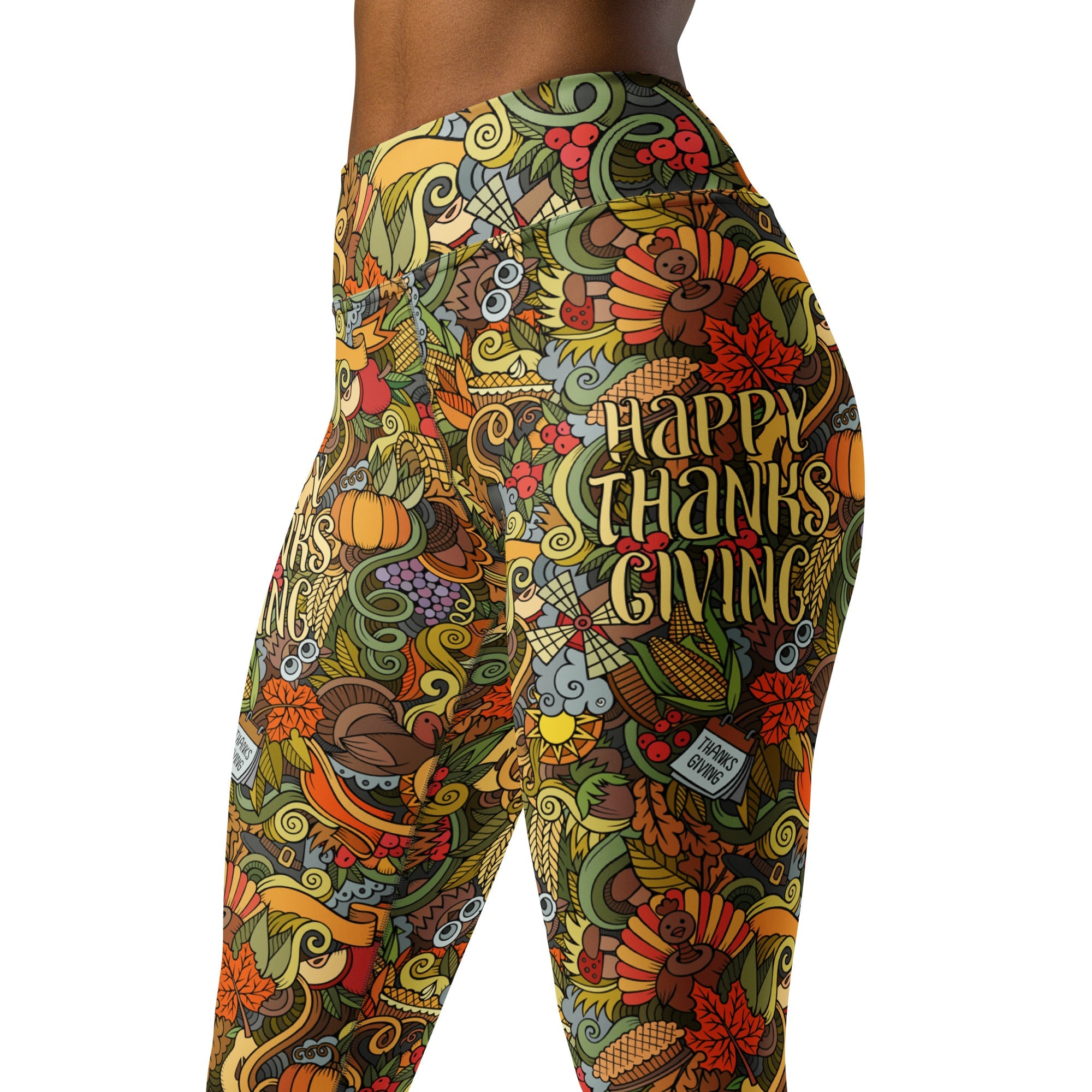 Happy Thanksgiving Yoga Leggings