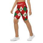 Harlequin Christmas Biker Shorts
