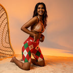 Harlequin Christmas Biker Shorts