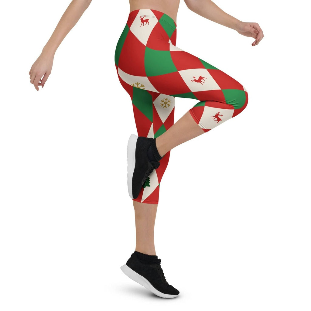 Harlequin Christmas Capris