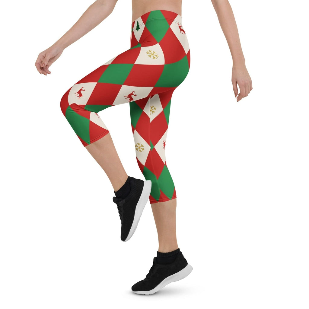 Harlequin Christmas Capris