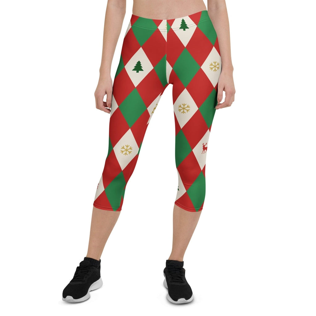Harlequin Christmas Capris