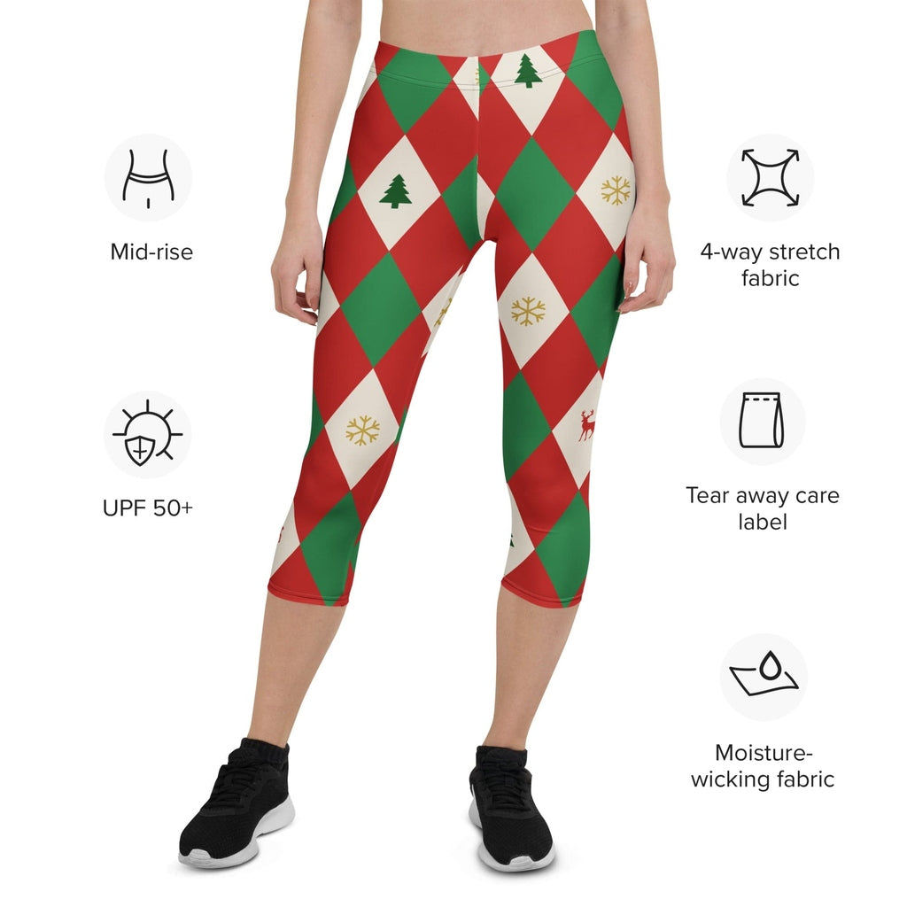 Harlequin Christmas Capris