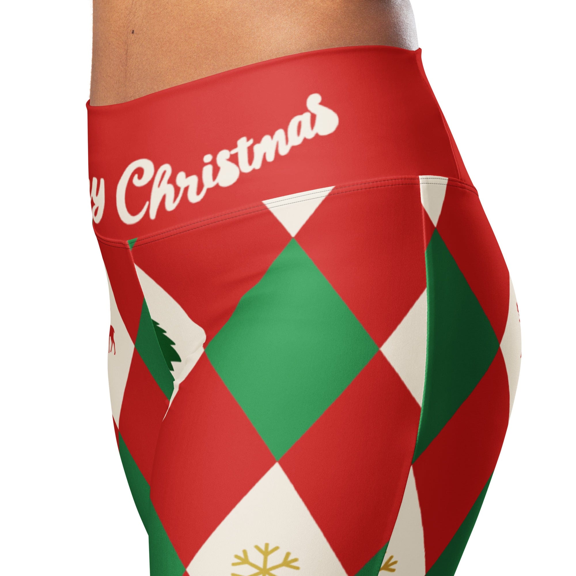 Harlequin Christmas Flare Leggings