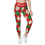 Harlequin Christmas Leggings With Pockets