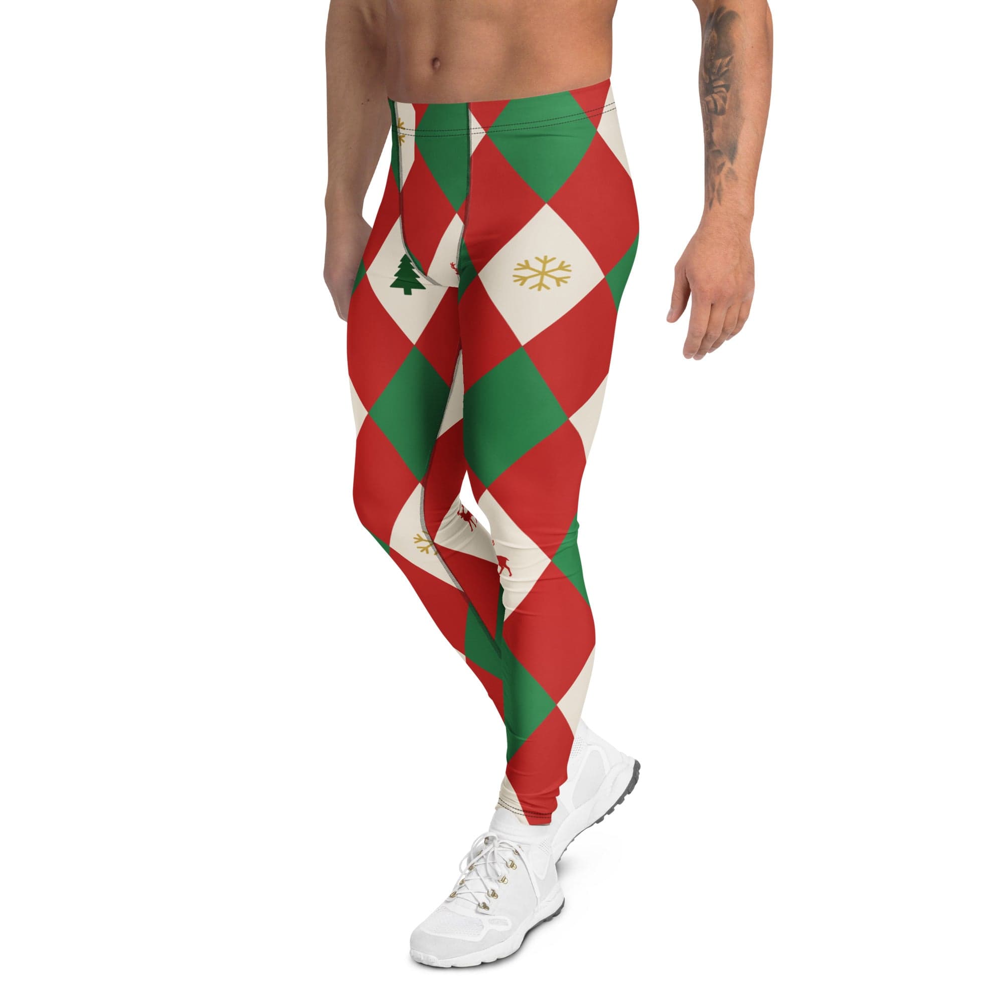 Harlequin Christmas Men's Leggings