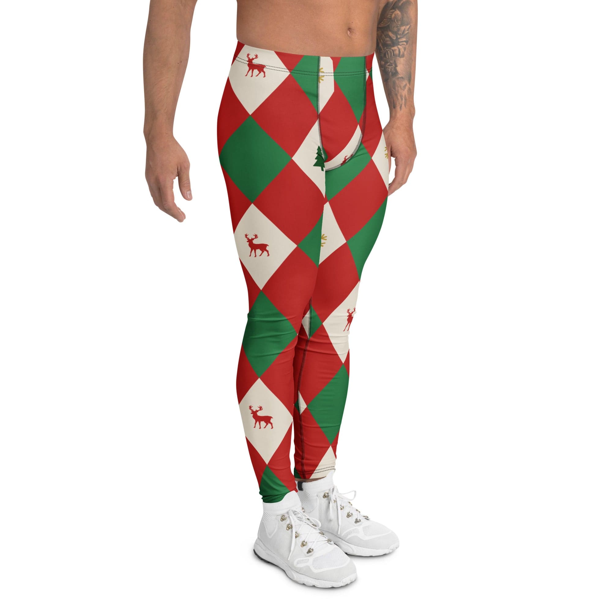 Harlequin Christmas Men's Leggings