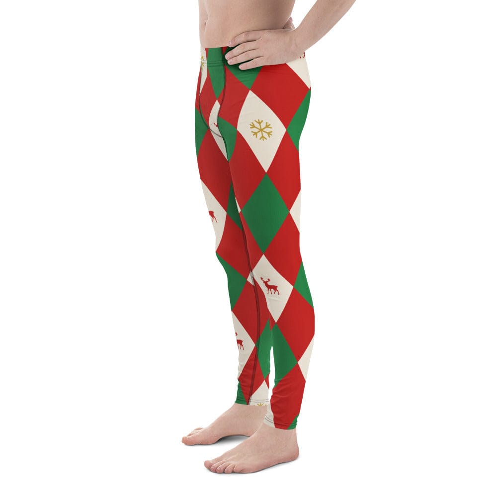 Harlequin Christmas Men's Leggings