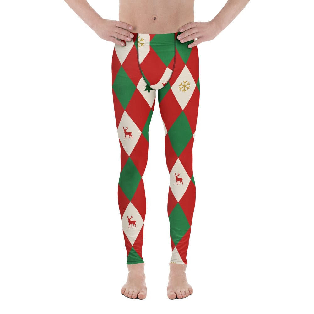 Harlequin Christmas Men's Leggings