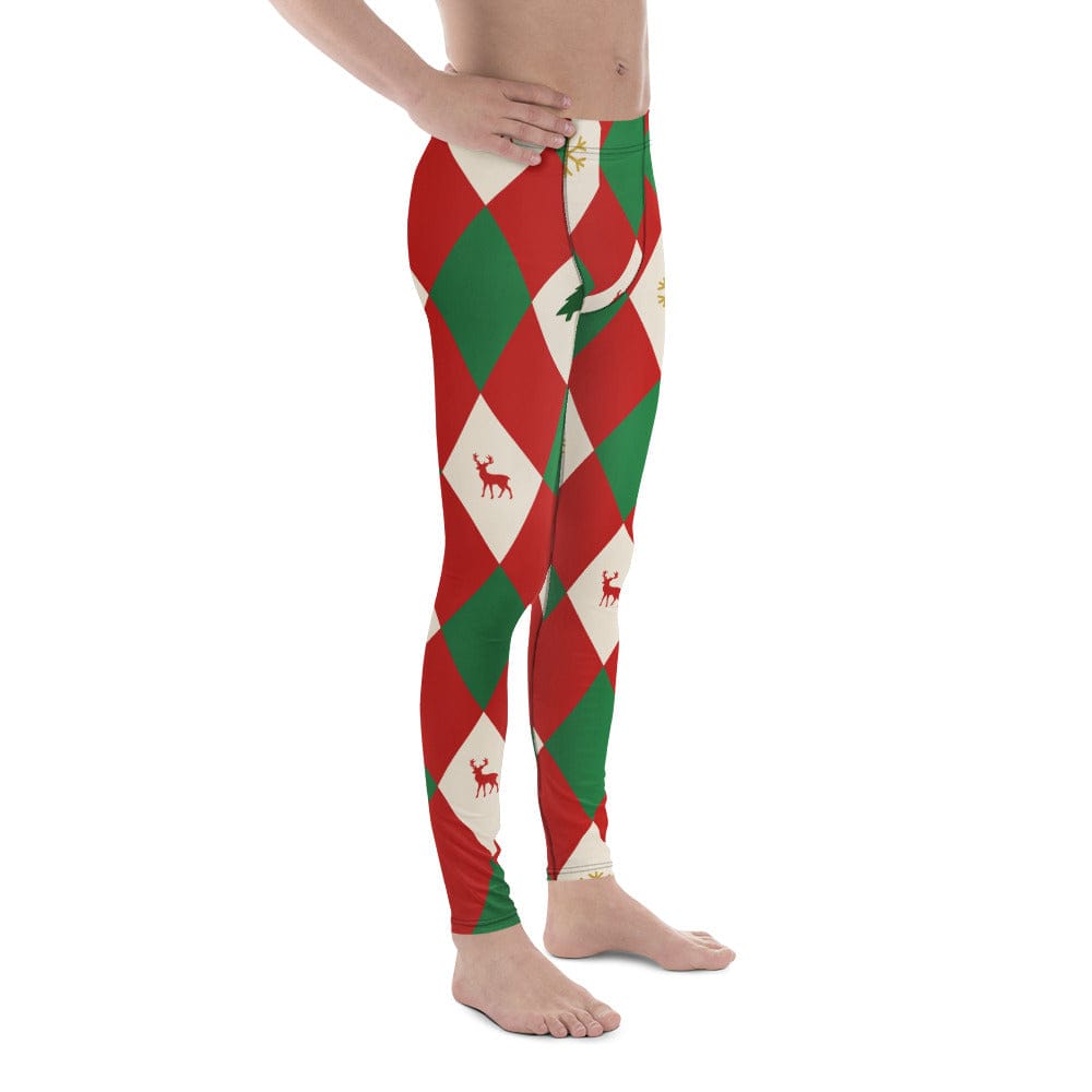 Harlequin Christmas Men's Leggings