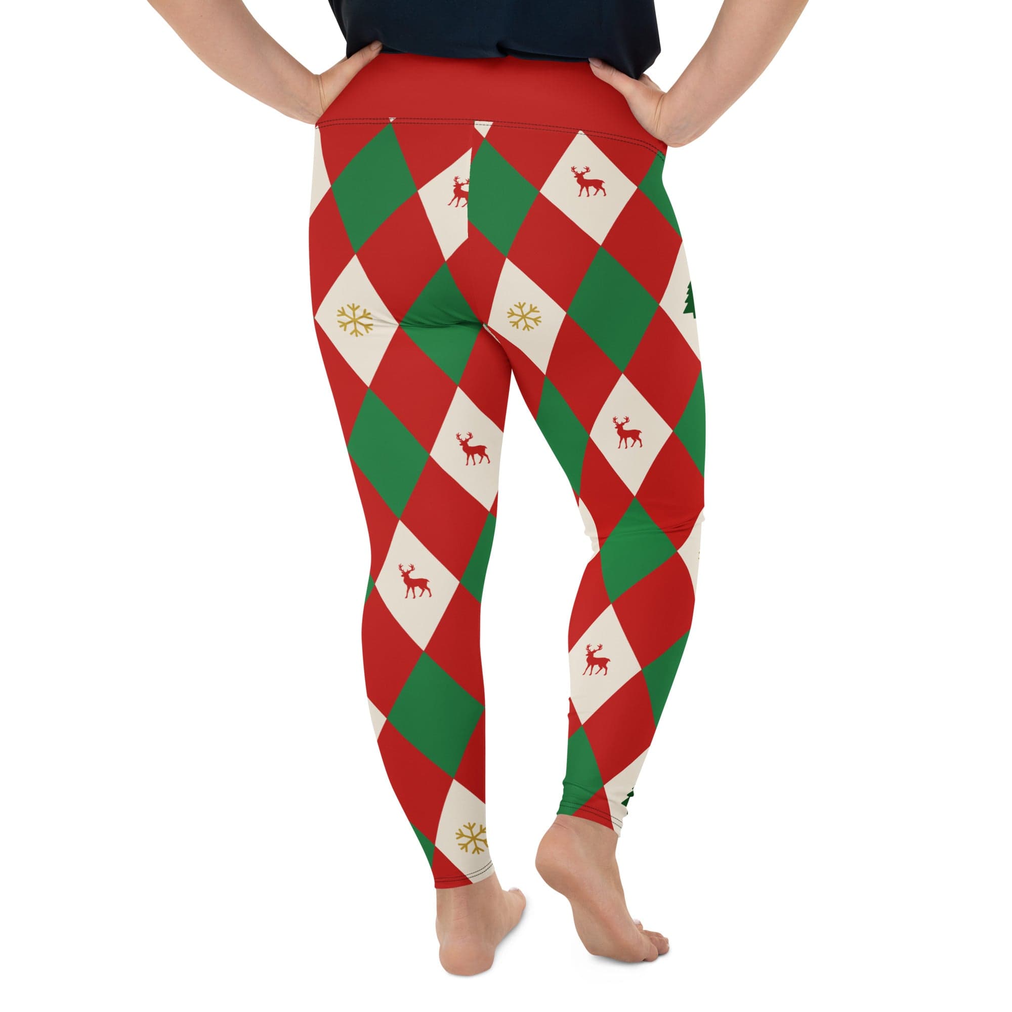 Harlequin Christmas Plus Size Leggings