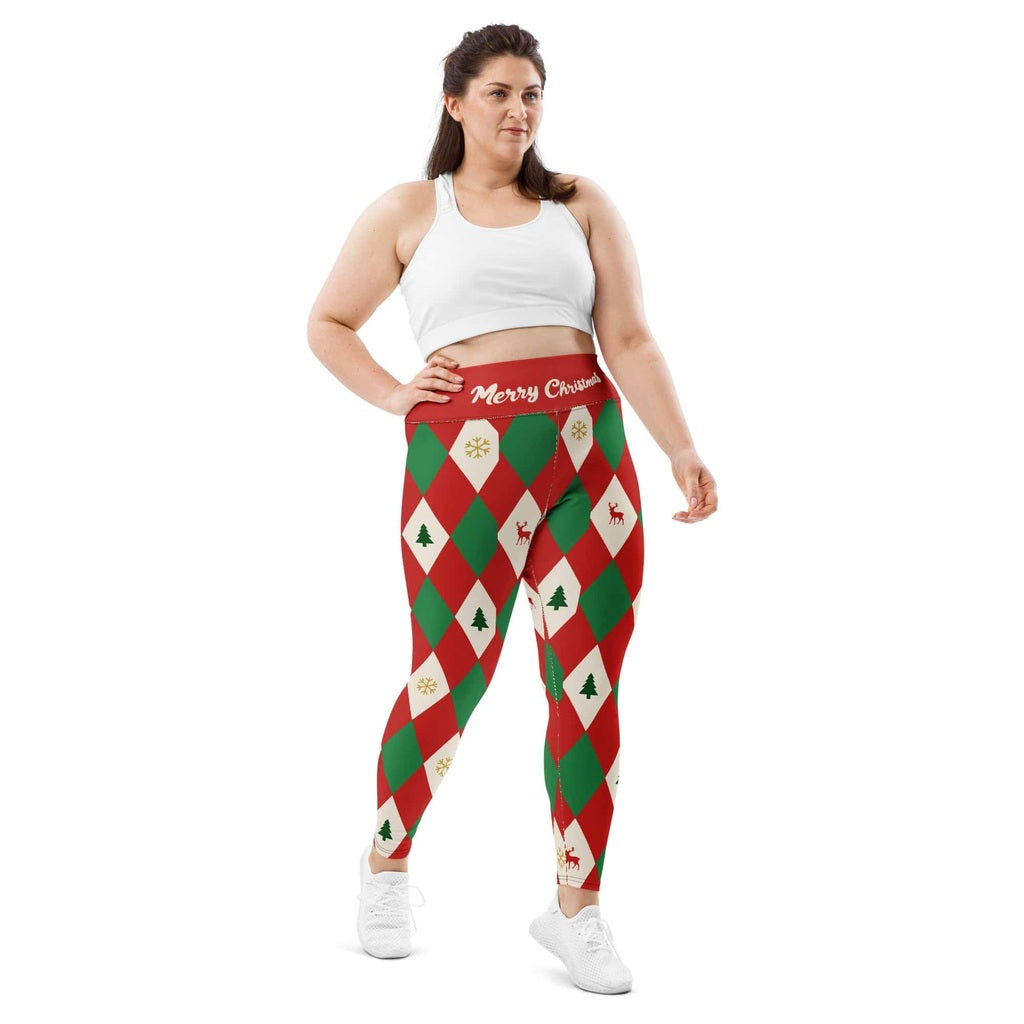 Harlequin Christmas Plus Size Leggings