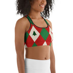Harlequin Christmas Sports Bra