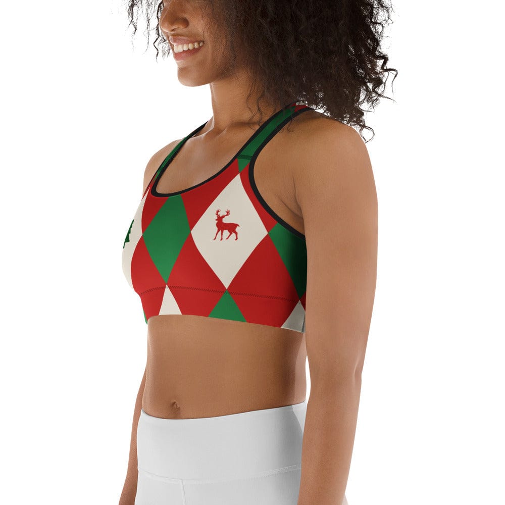 Harlequin Christmas Sports Bra