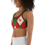Harlequin Christmas Sports Bra