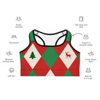 Harlequin Christmas Sports Bra