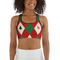 Harlequin Christmas Sports Bra