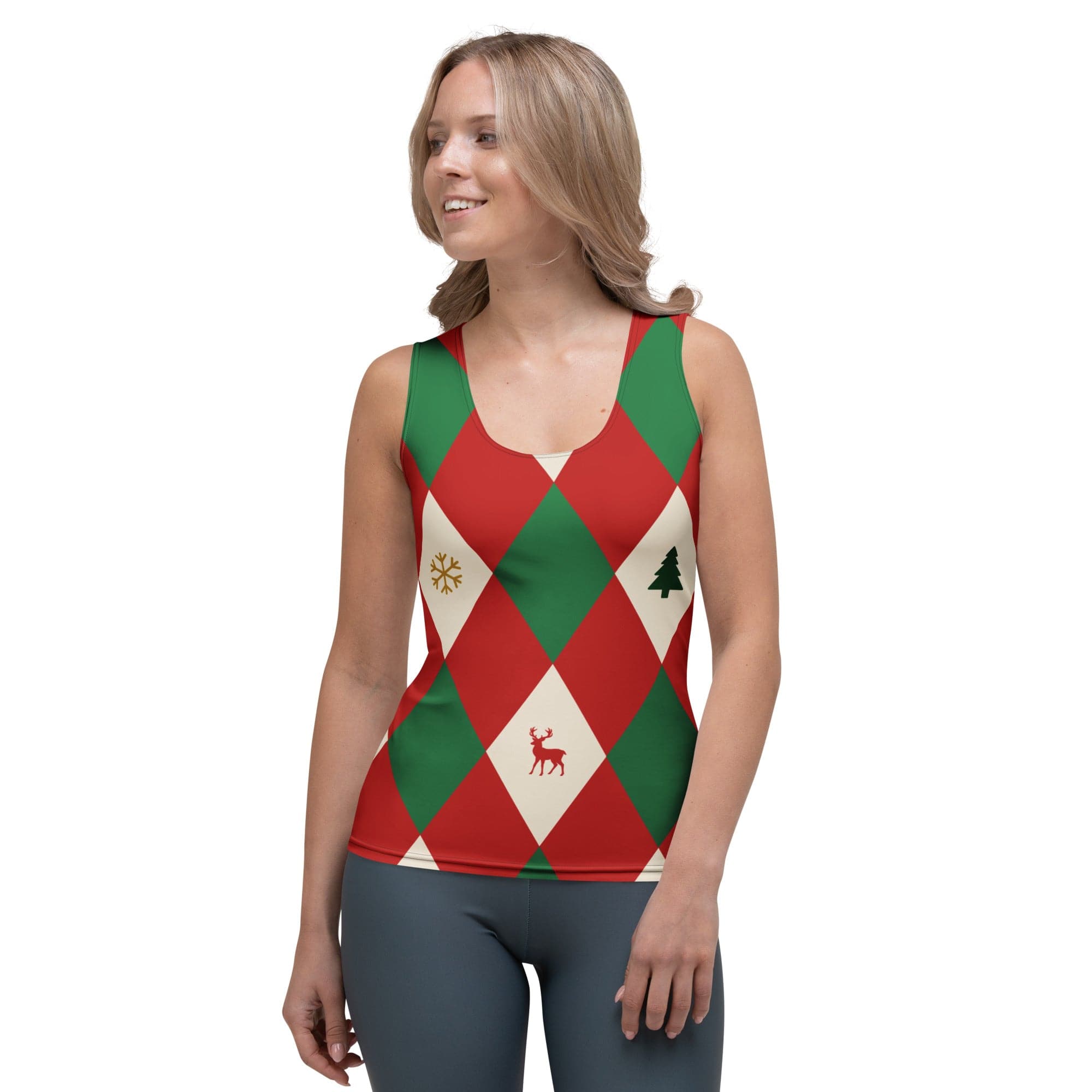 Harlequin Christmas Tank Top