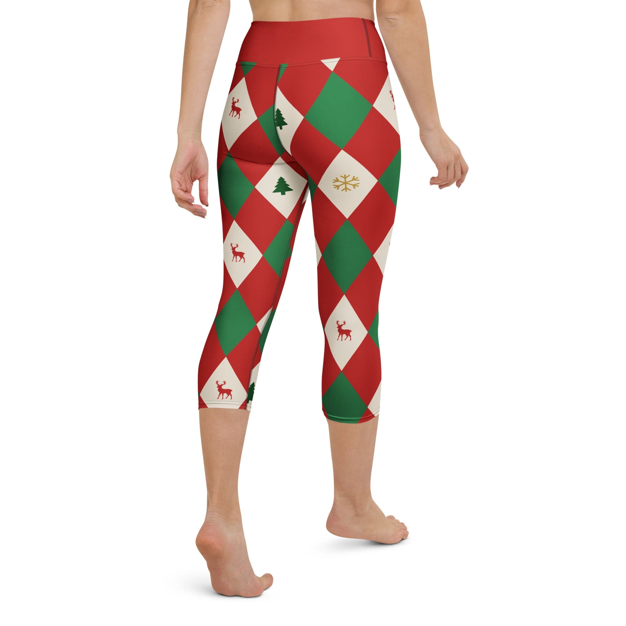 Harlequin Christmas Yoga Capris