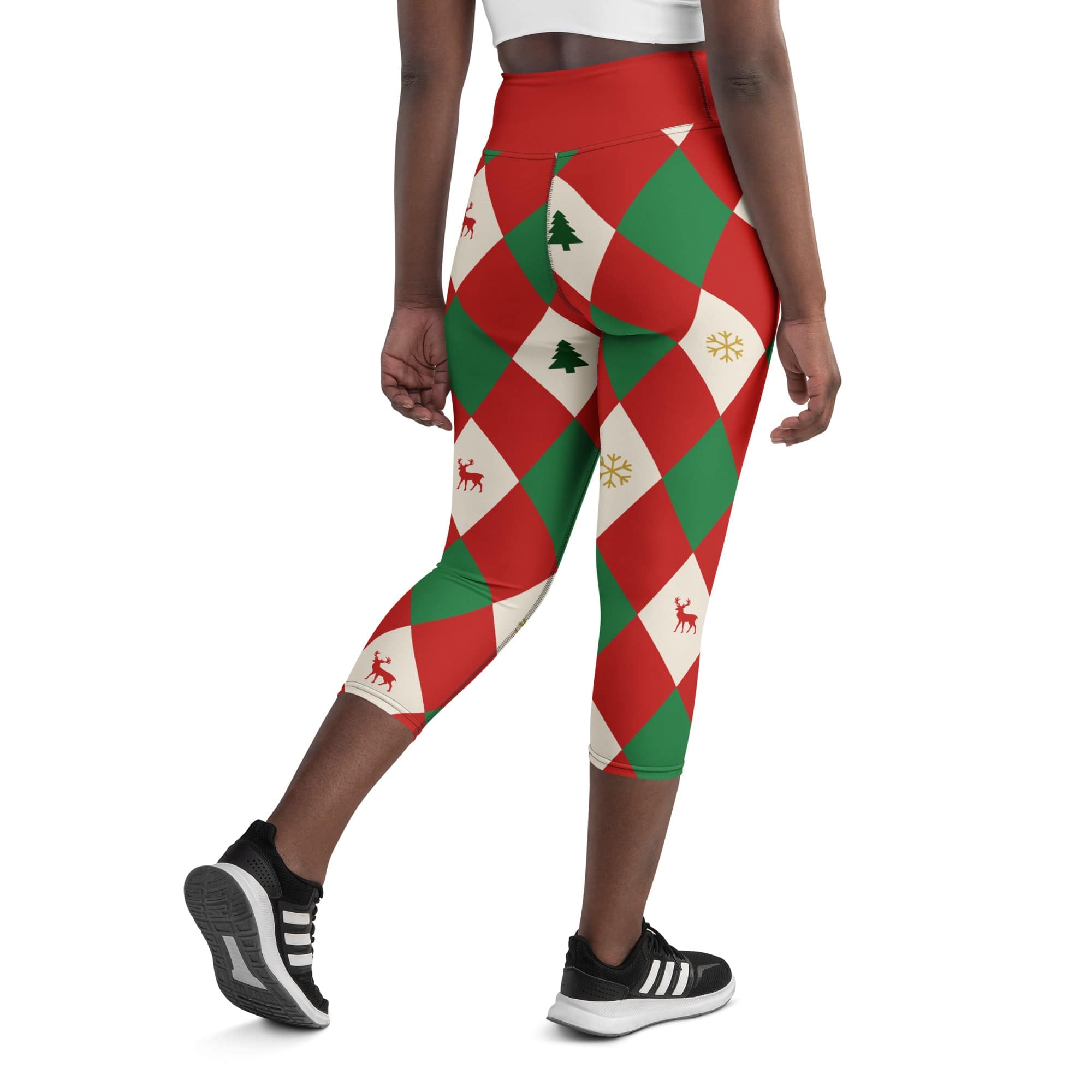 Harlequin Christmas Yoga Capris