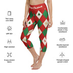 Harlequin Christmas Yoga Capris