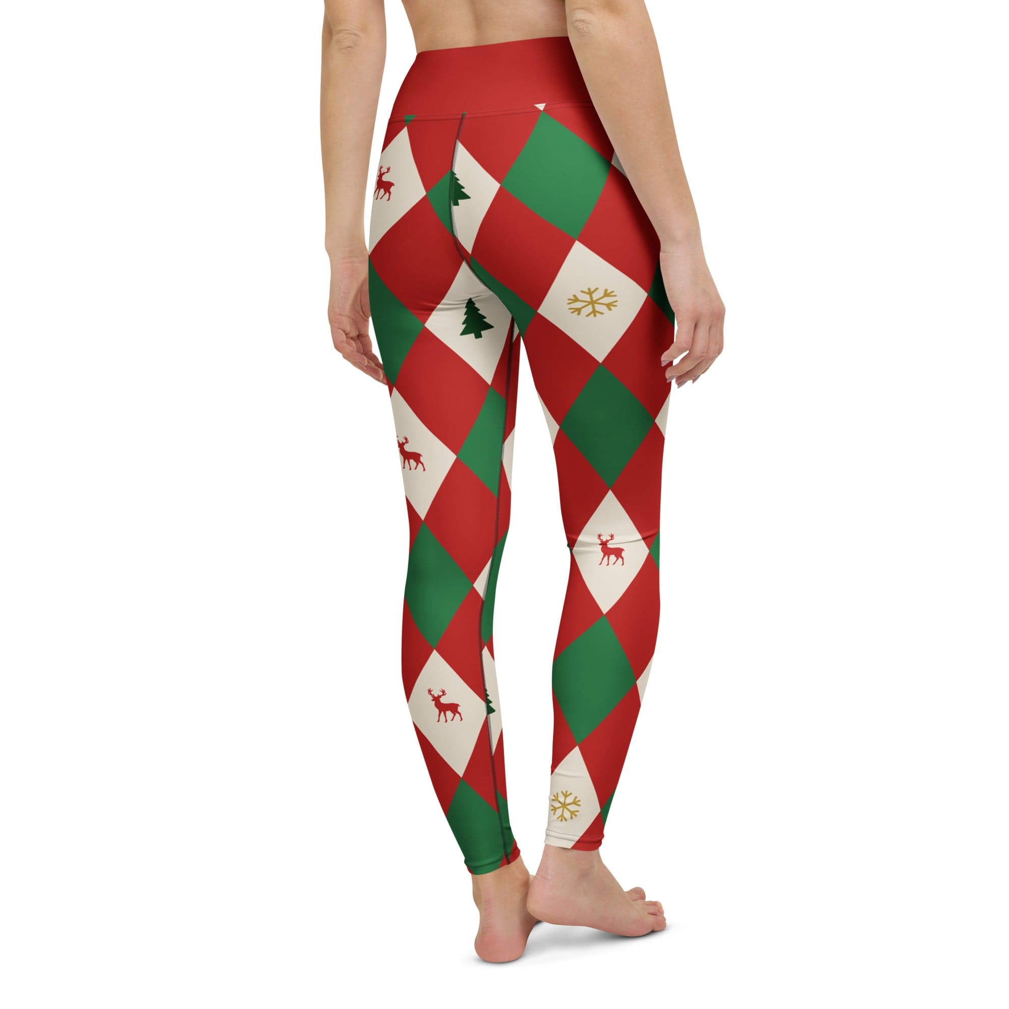 Harlequin Christmas Yoga Leggings