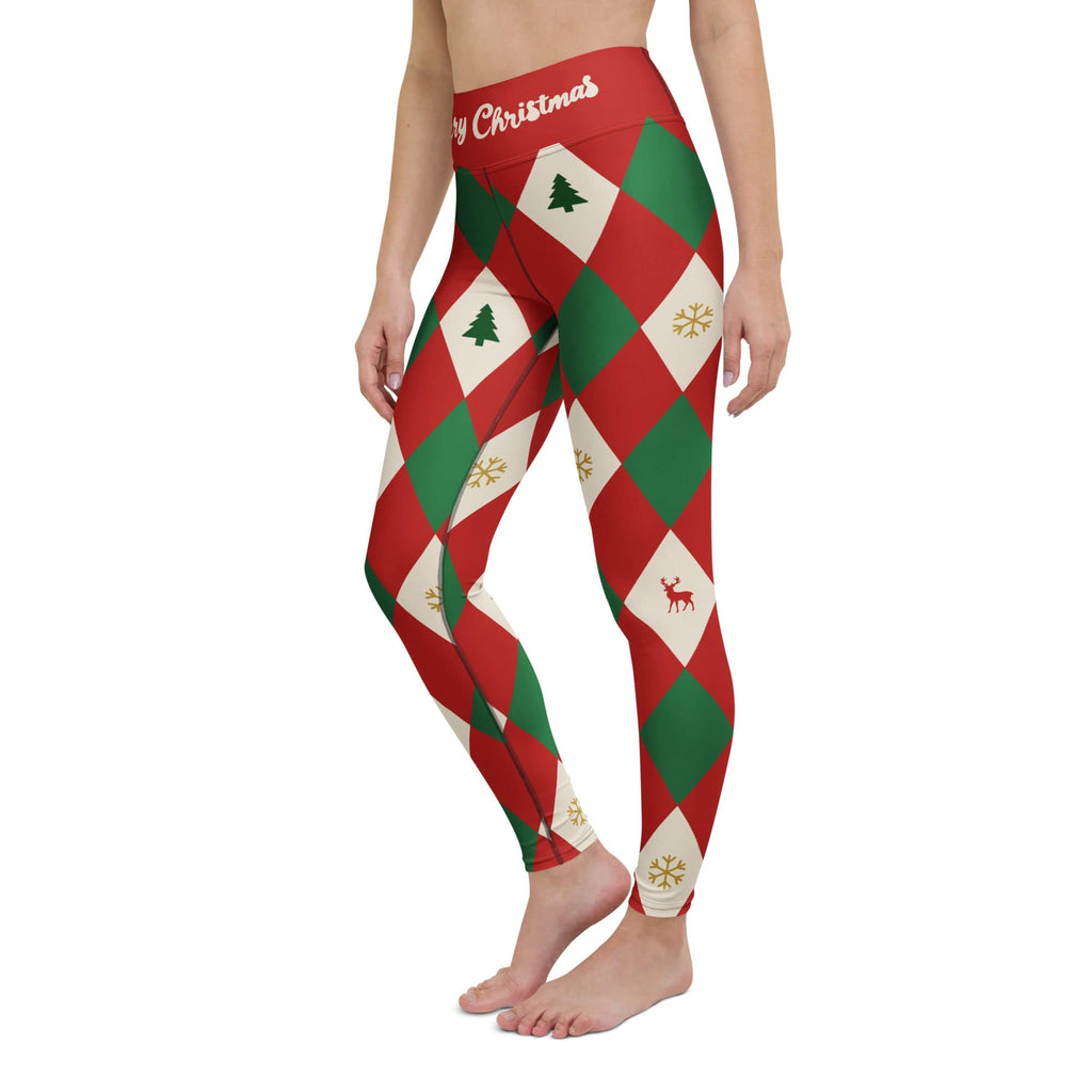 Harlequin Christmas Yoga Leggings