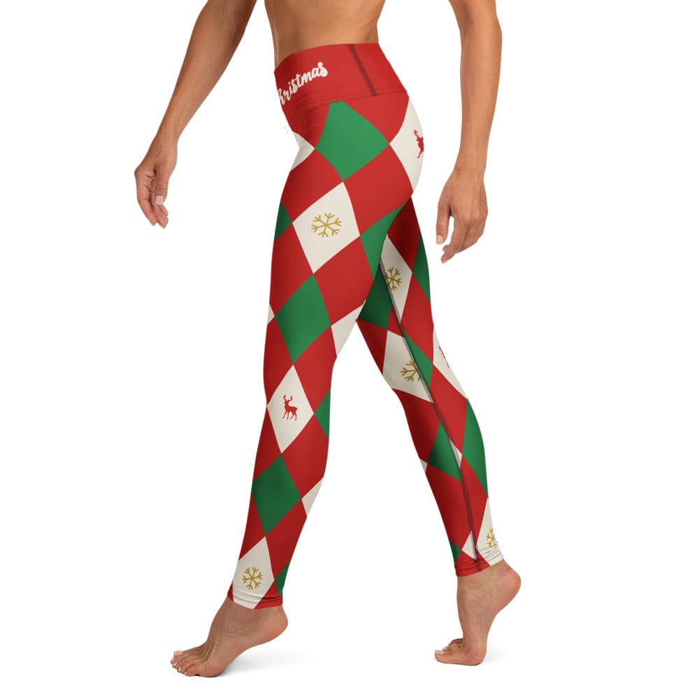 Harlequin Christmas Yoga Leggings