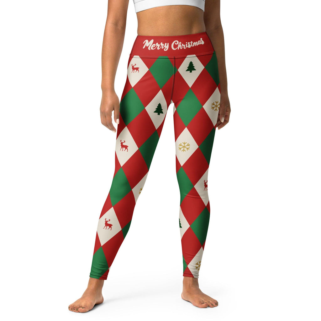 Harlequin Christmas Yoga Leggings