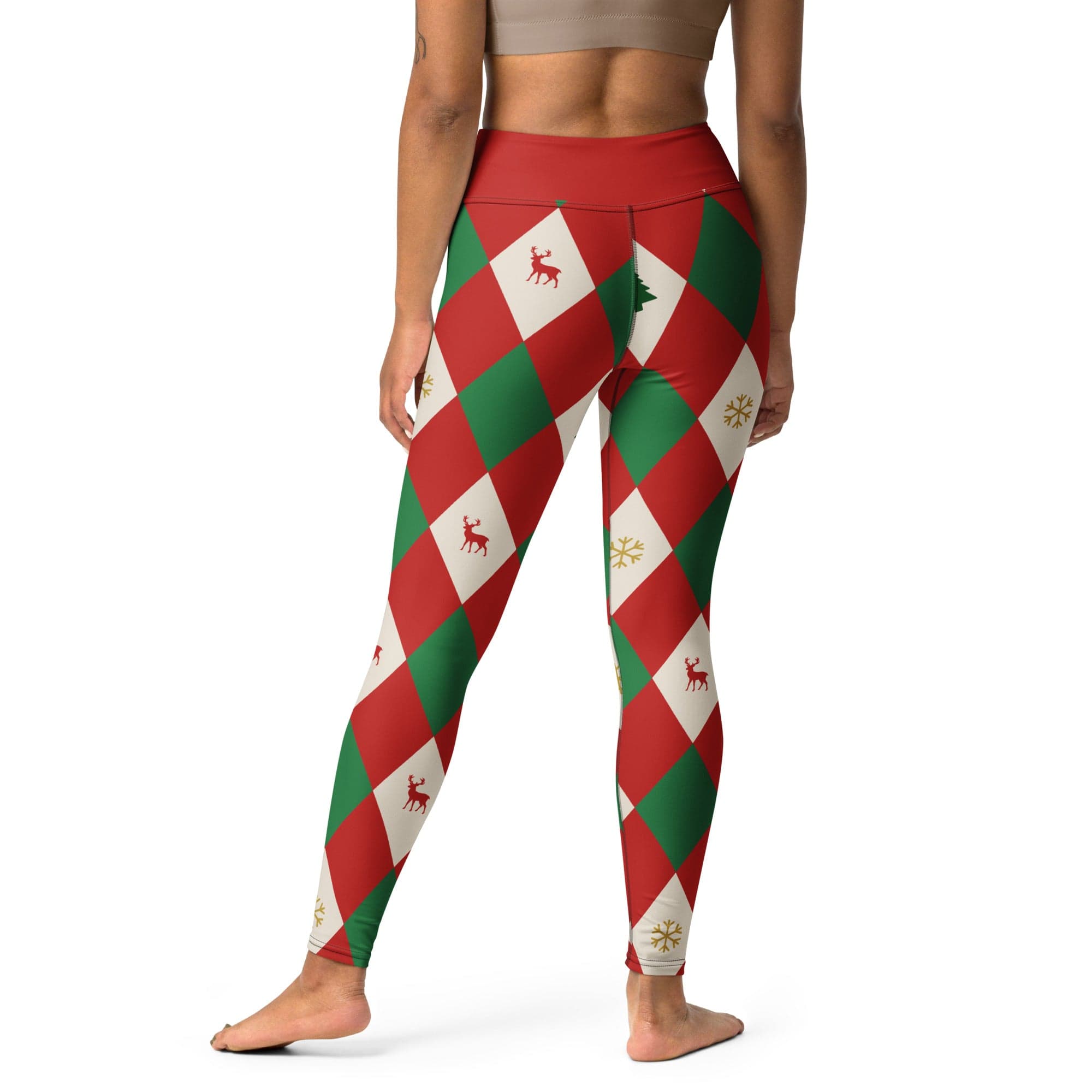 Harlequin Christmas Yoga Leggings