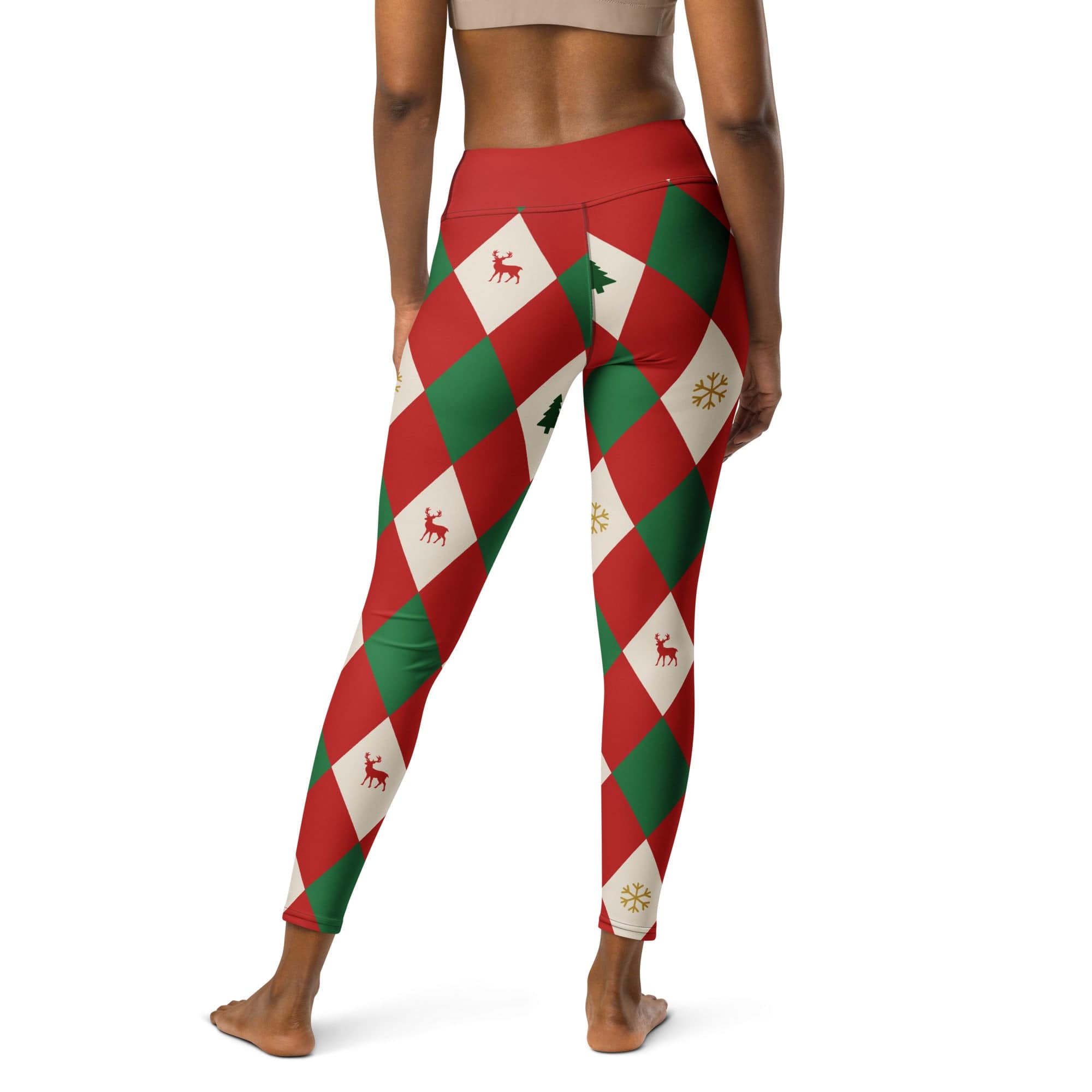 Harlequin Christmas Yoga Leggings