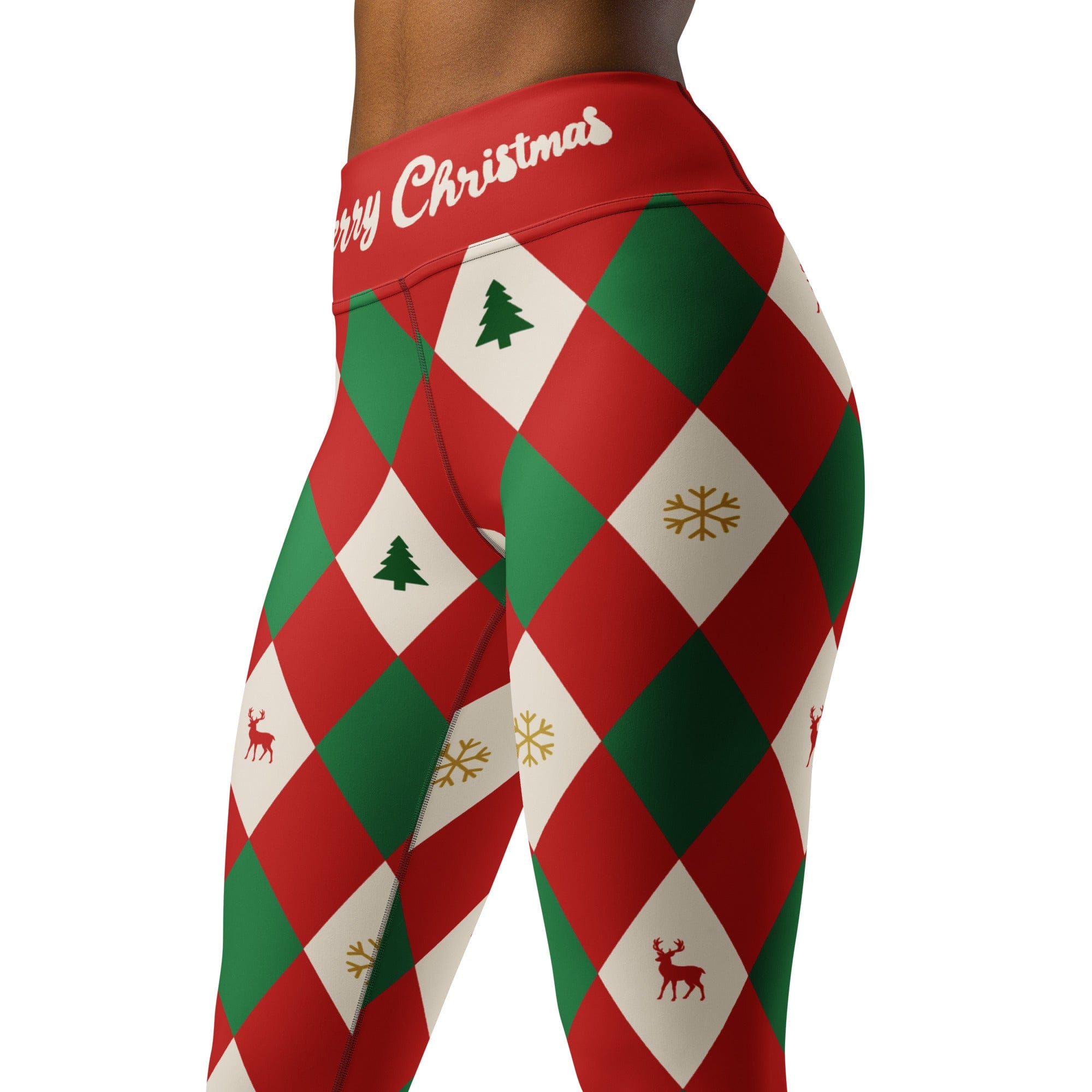 Harlequin Christmas Yoga Leggings