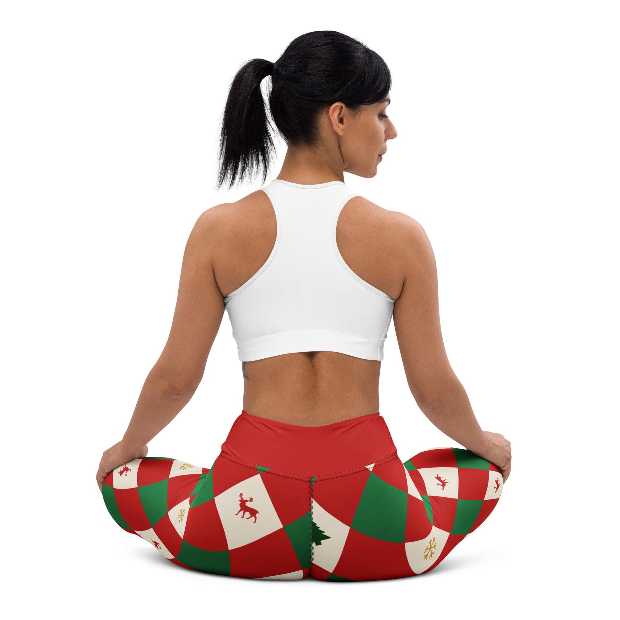 Harlequin Christmas Yoga Leggings