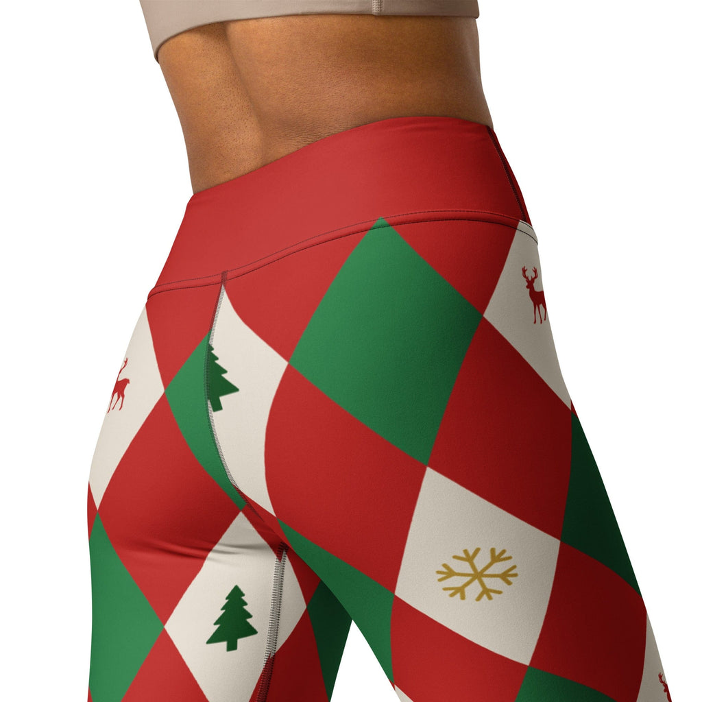 Harlequin Christmas Yoga Leggings